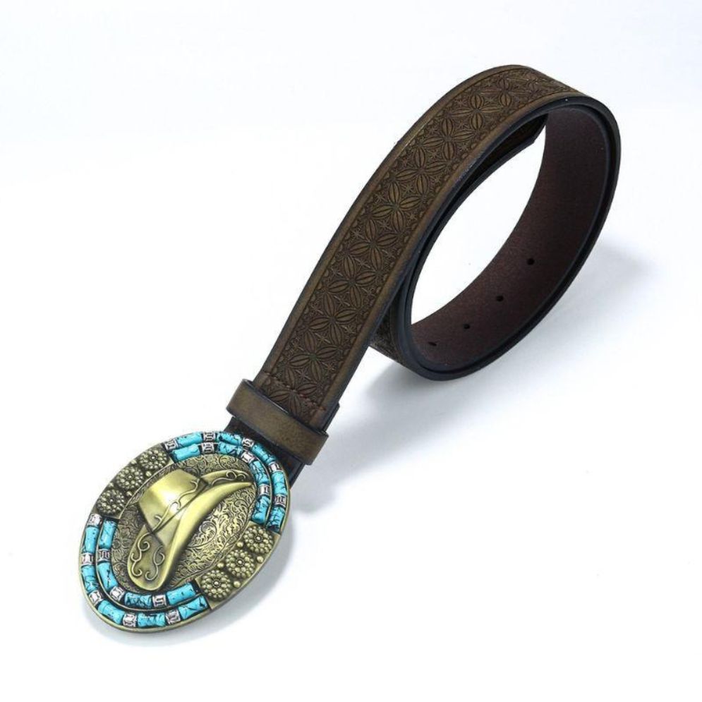 Ceinture Western Boucle Cowboy Homme Modèle Marcnei - La Ceinturerie
