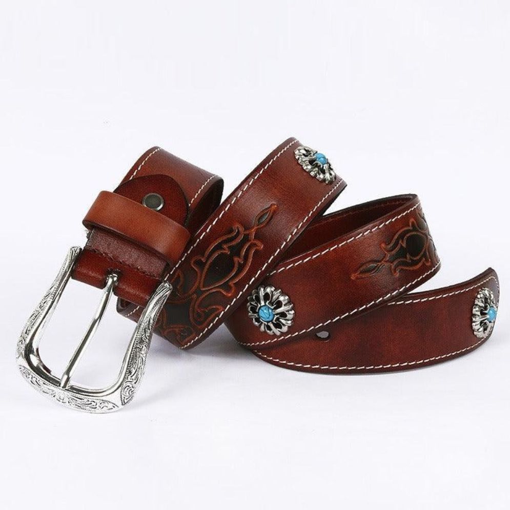 Ceinture Western en Cuir Modèle Corbac - La Ceinturerie