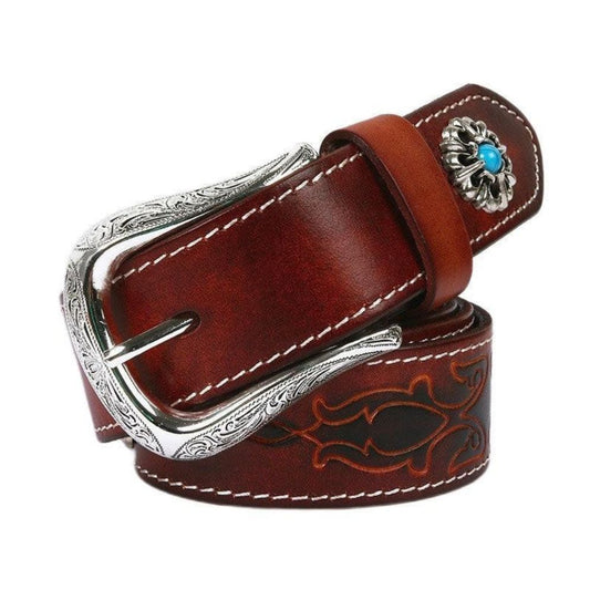 Ceinture Western en Cuir Modèle Corbac - La Ceinturerie