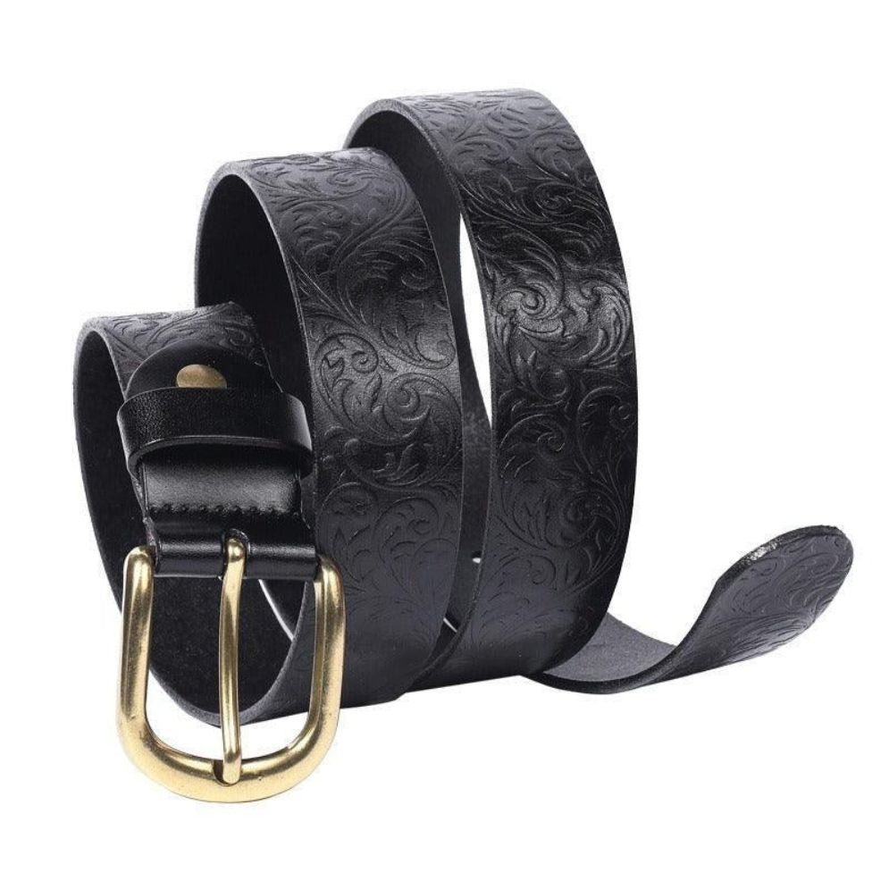Ceinture Western en Cuir Modèle Féline - La Ceinturerie
