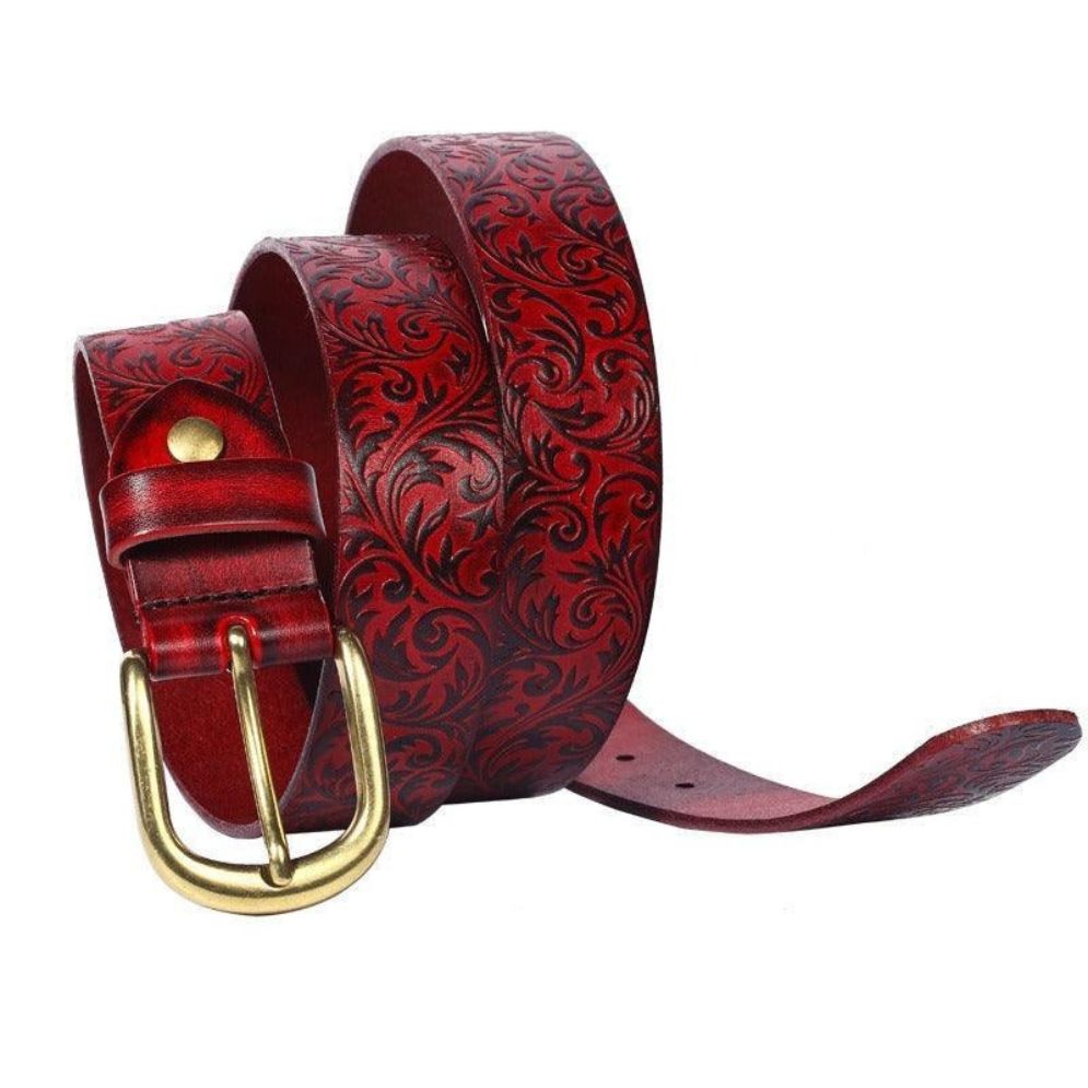 Ceinture Western en Cuir Modèle Féline - La Ceinturerie
