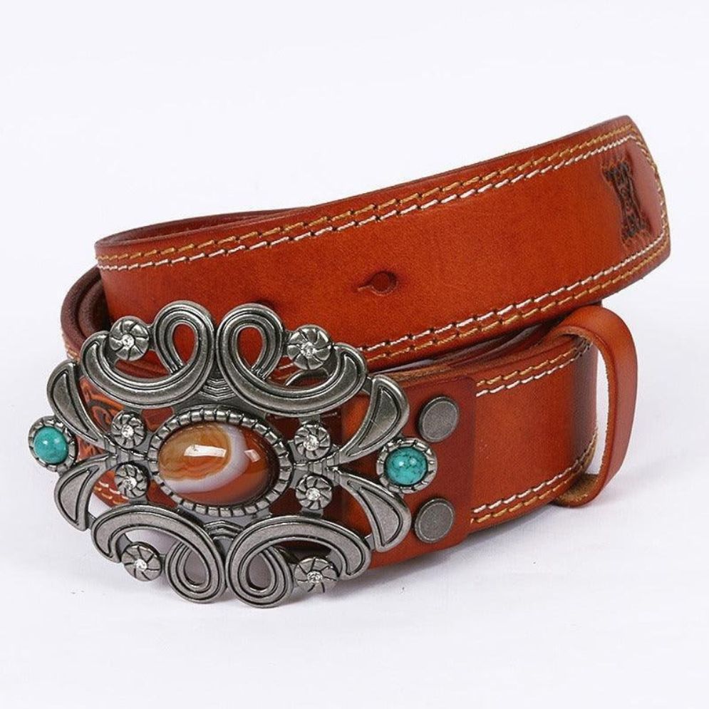 Ceinture Western en Cuir Modèle Ofelia - La Ceinturerie