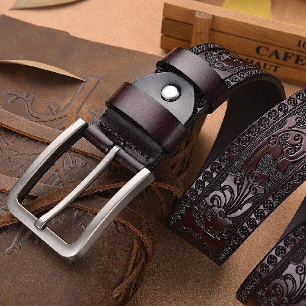 Ceinture Western en Cuir pour Homme Modèle Jester - La Ceinturerie