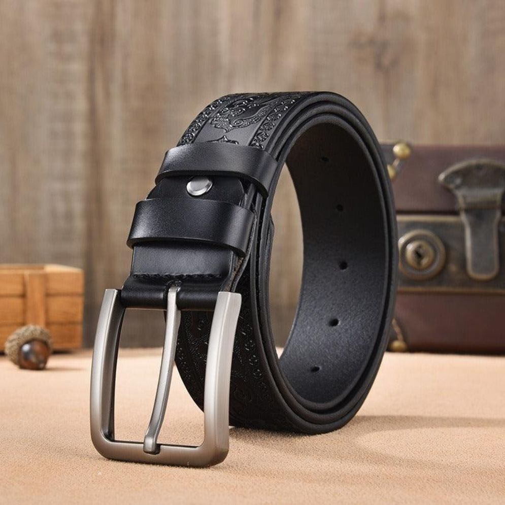 Ceinture Western en Cuir pour Homme Modèle Jester - La Ceinturerie