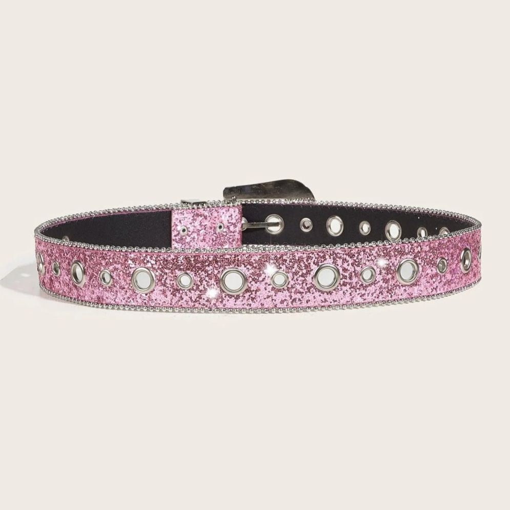 Ceinture Western Pailletée Boucle Strass Modèle Tharia - La Ceinturerie