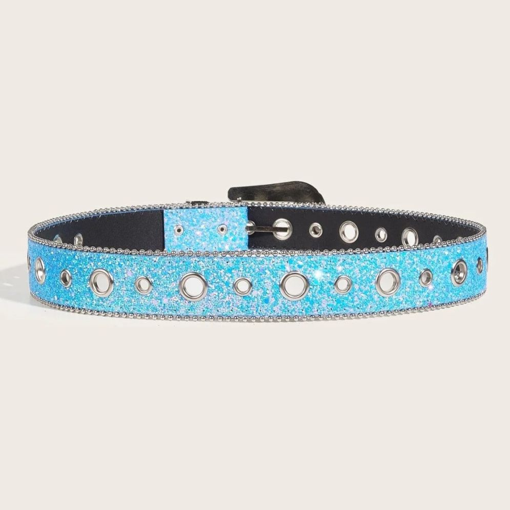 Ceinture Western Pailletée Boucle Strass Modèle Tharia - La Ceinturerie