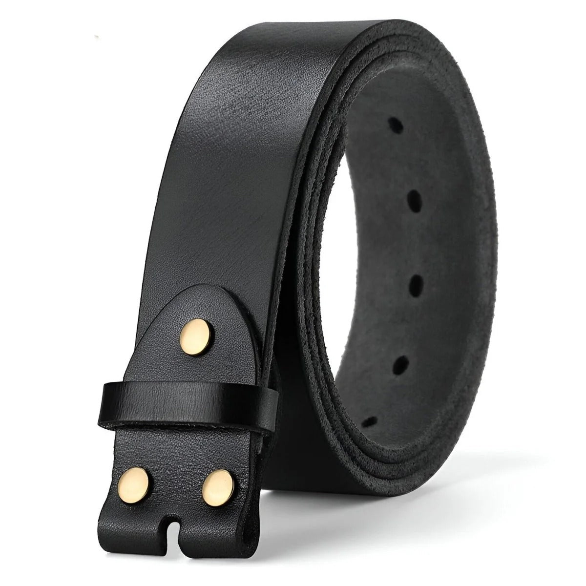 Lanière de Ceinture Cuir Pleine Fleur Boucles Modèle Herbert - La Ceinturerie