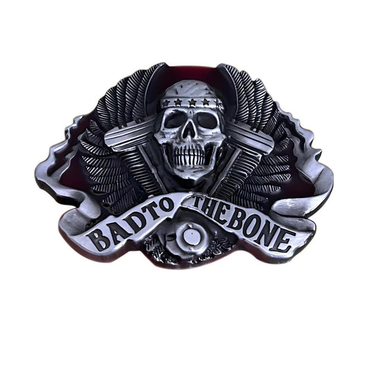 Boucle de Ceinture Tête de Mort "Bad to the bone" Modèle Otto