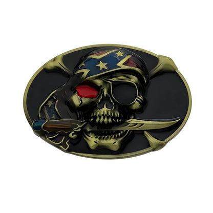 Boucle de Ceinture Tête de Mort pirate Modèle Jules