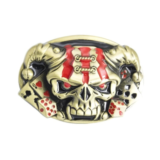 Boucle de Ceinture Tête de Mort Clown Modèle Sean - La Ceinturerie

