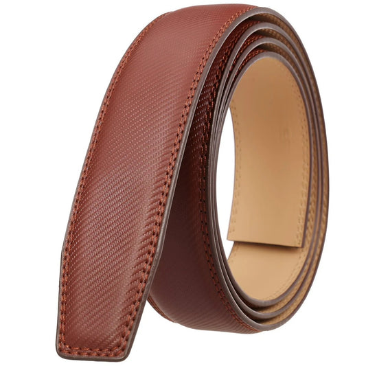 Lanière de Ceinture 3.5 cm en Cuir Aspect Rayé Boucles Automatiques Modèle Yoska - La Ceinturerie