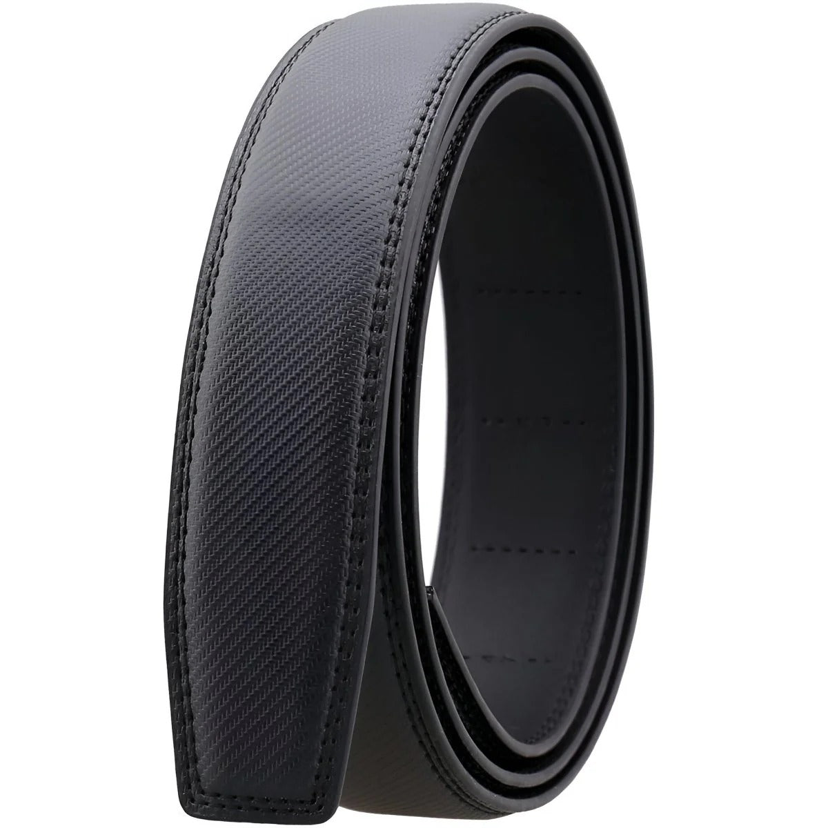 Lanière de Ceinture 3.5 cm en Cuir Aspect Rayé Boucles Automatiques Modèle Yoska - La Ceinturerie