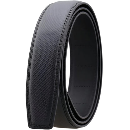 Lanière de Ceinture 3.5 cm en Cuir Aspect Rayé Boucles Automatiques Modèle Yoska - La Ceinturerie