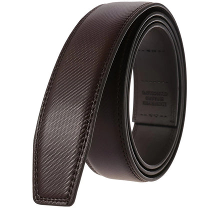 Lanière de Ceinture 3.5 cm en Cuir Aspect Rayé Boucles Automatiques Modèle Yoska - La Ceinturerie