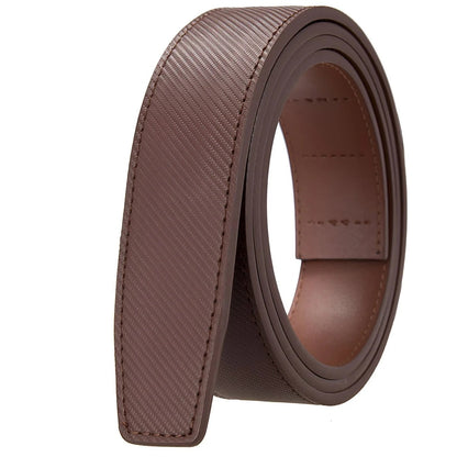 Lanière de Ceinture 3.5 cm en Cuir Aspect Rayé Boucles Automatiques Modèle Yoska - La Ceinturerie