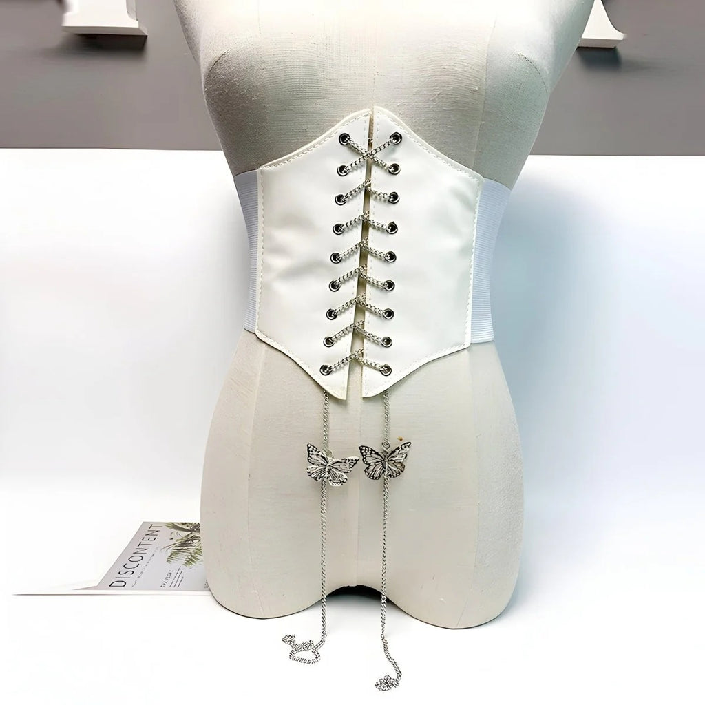 Ceinture Corset Chaîne Papillons Modèle Gabriella - La Ceinturerie