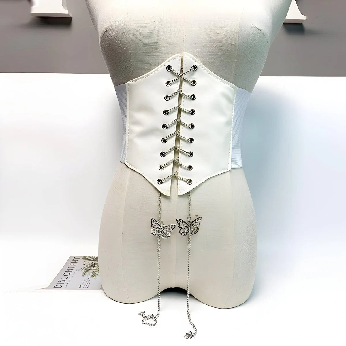 Ceinture Corset Chaîne Papillons Modèle Gabriella - La Ceinturerie