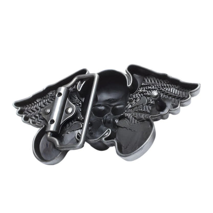 Boucle Ceinture Musique Tête Mort avec Guitares Modèle Blok