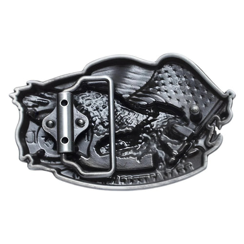 Boucle Ceinture Aigle Tenant le Drapeau Modèle Burton - La Ceinturerie