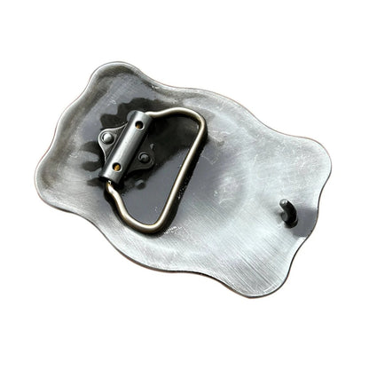 Boucle de Ceinture Tête de Mort Effet flamme Modèle Iker