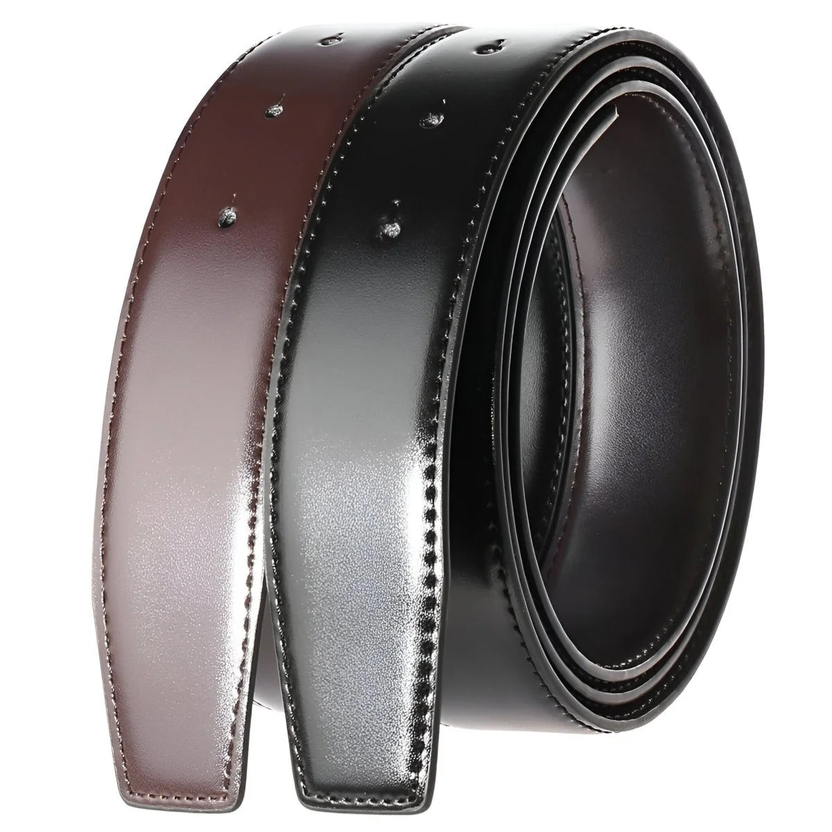 Lanière Ceinture 3.4 cm Boucles Ardillons Réversible Modèle Trevor - La Ceinturerie