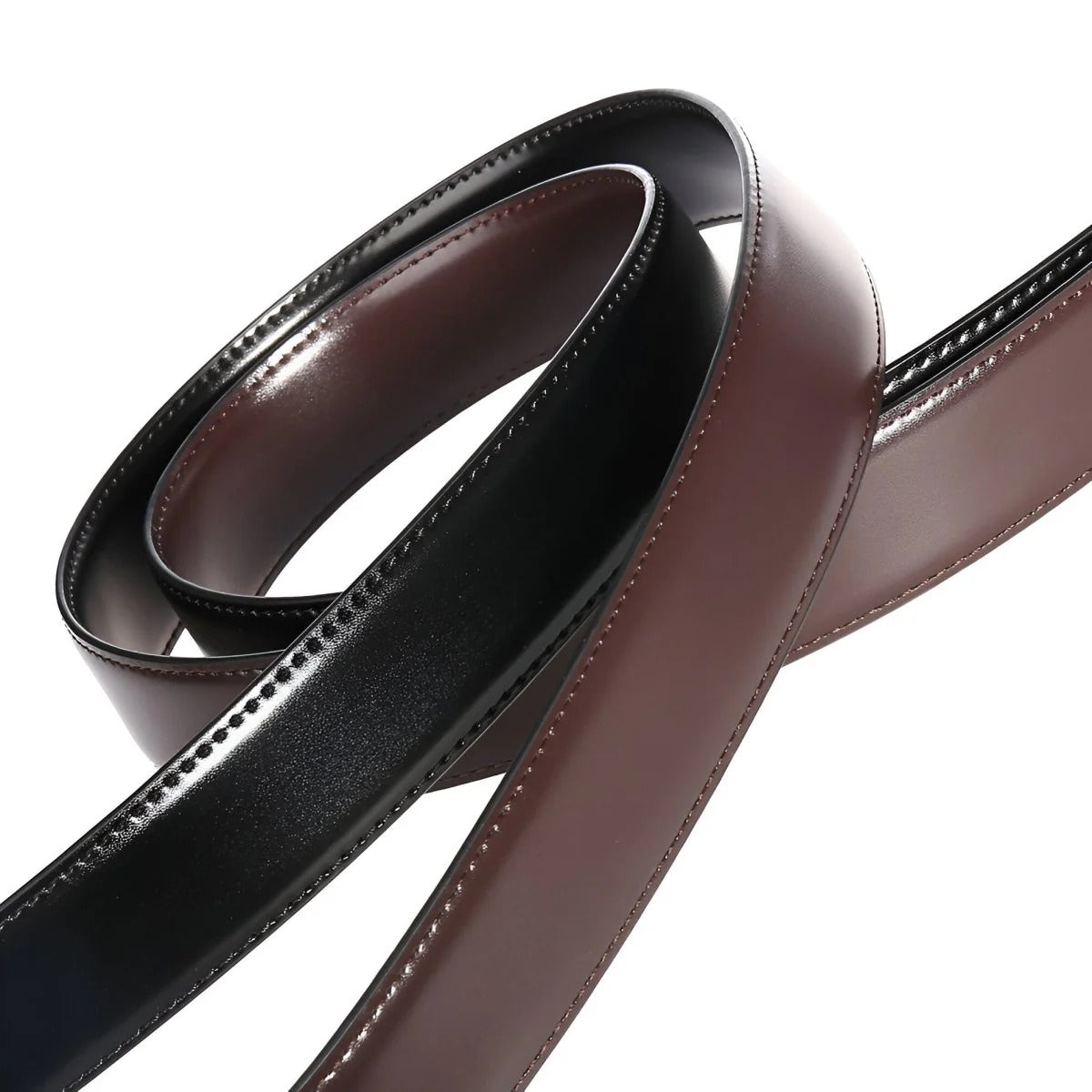 Lanière Ceinture 3.4 cm Boucles Ardillons Réversible Modèle Trevor - La Ceinturerie