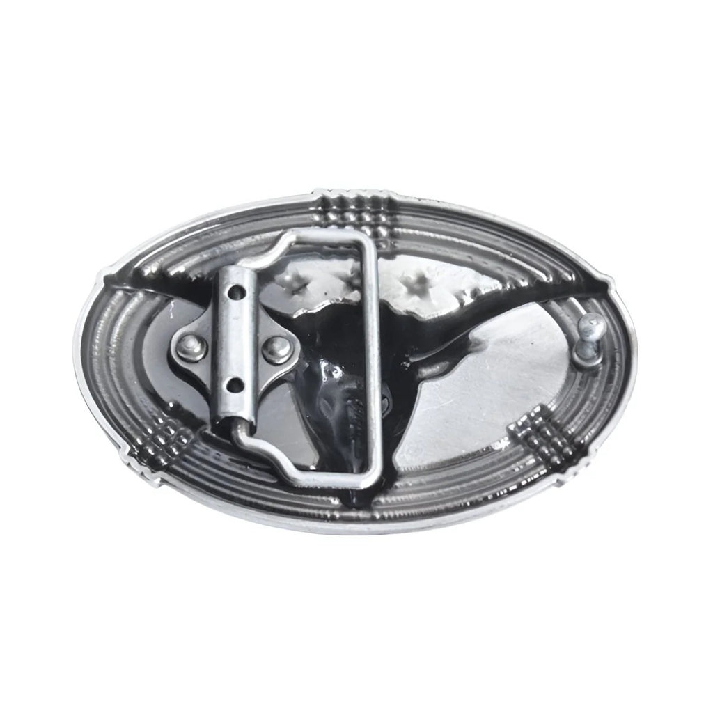Boucle de Ceinture Western Tête de Taureau en Relief Modèle Maverick - La Ceinturerie