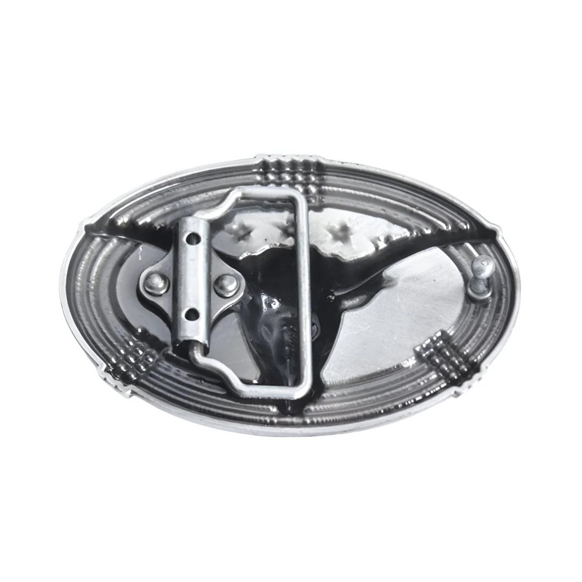 Boucle de Ceinture Western Tête de Taureau en Relief Modèle Maverick - La Ceinturerie
