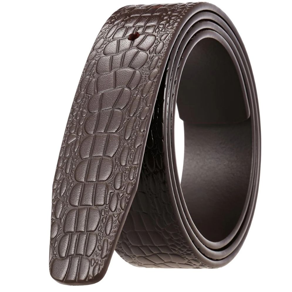 Lanière 3.4 cm Boucles Ardillons Crocodile Modèle goir - La Ceinturerie