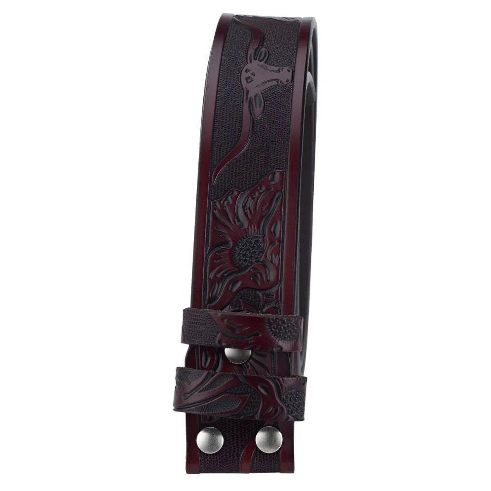 Lanière Ceinture 3.8 cm en Cuir Interchangeables Western - La Ceinturerie