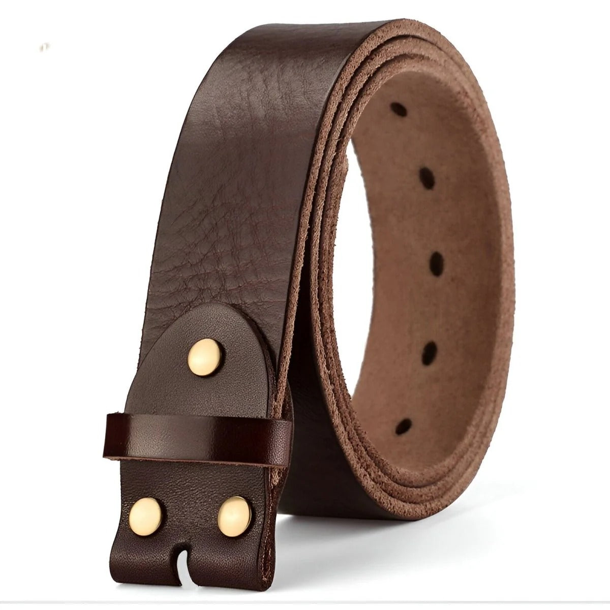 Lanière de Ceinture Cuir Pleine Fleur Boucles Modèle Herbert - La Ceinturerie